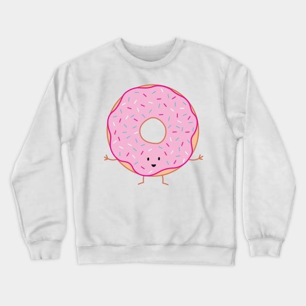 Pink Sprinkled Donut | by queenie's cards Crewneck Sweatshirt by queenie's cards